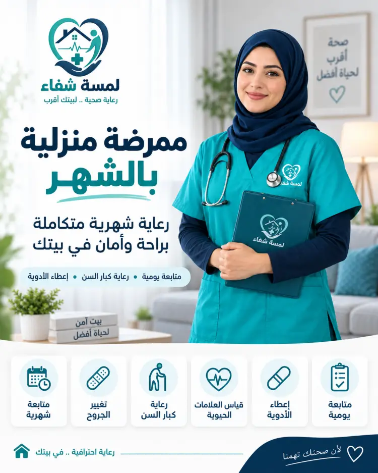 ممرضة منزلية بالشهر